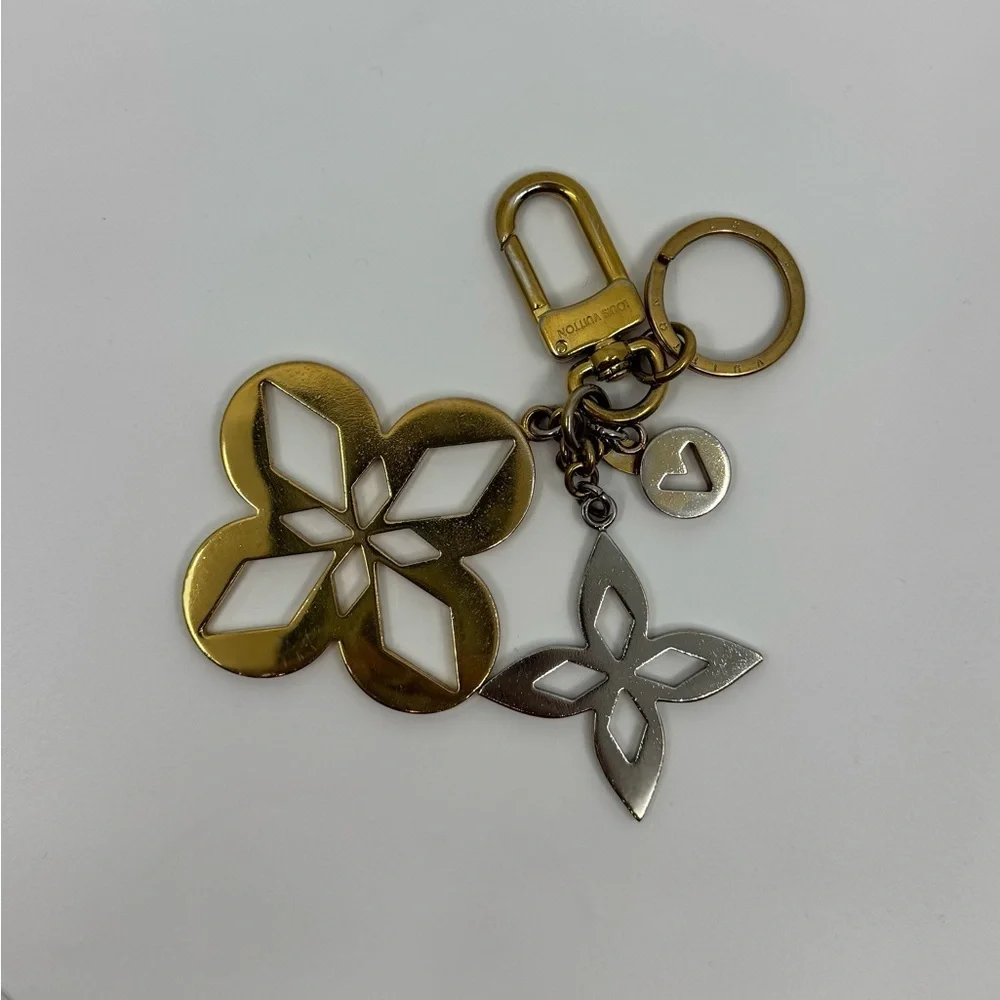 Louis Vuitton Two-Tone LV Malletage Blossom Bag Charm Keyring